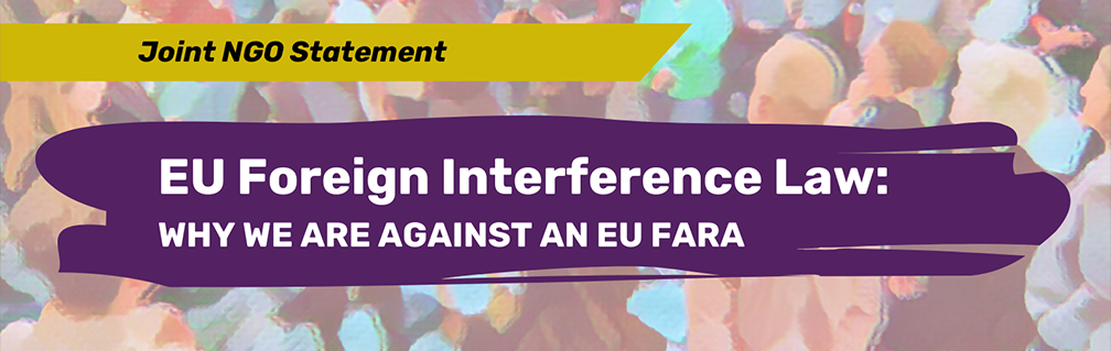 Joint Statement: EU Foreign Interference Law A Threat To Civil Society ...