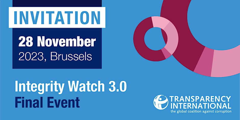 EVENT: Integrity Watch 3.0: towards a European Community of Transparency, Integrity and Accountability